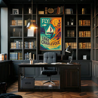 Lake Charlevoix Vibrant Adventure Destination Travel Poster