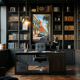 Vintage Vibes On A Sunny Street Vintage Poster