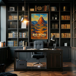 Big Bend National Park Poster Wall Art Desert Night Sky