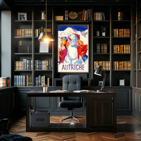 Vibrant Vintage Austrian Winter Scene Travel Poster PosterGoat