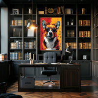 Stylish Corgi Pop Art Vibes Animal Poster PosterGoat