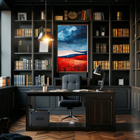 Bold Landscape In American Flag Colors Abstract Poster
