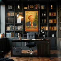 Donald Trump Merry Christmas Presidential Political Poster