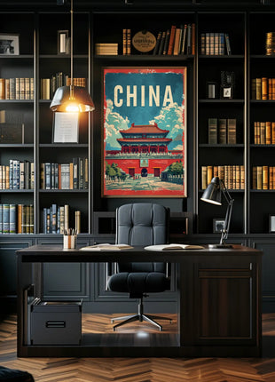 China Vintage Architectural Landmark Poster - Cultural or Heritage Poster