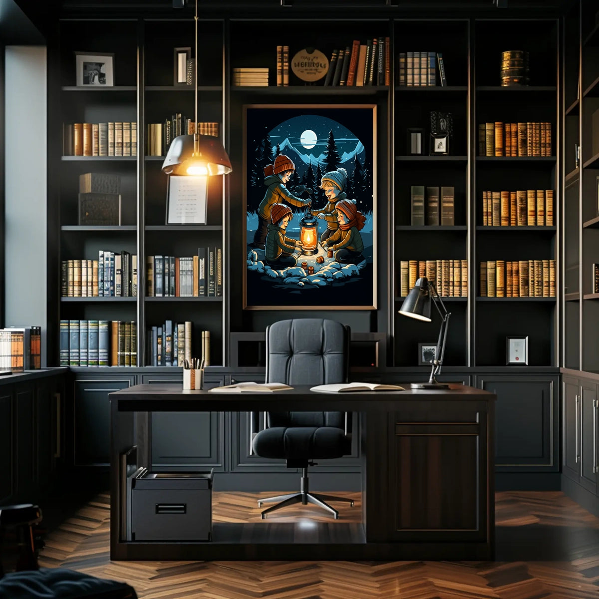 Winter Night Adventure Poster