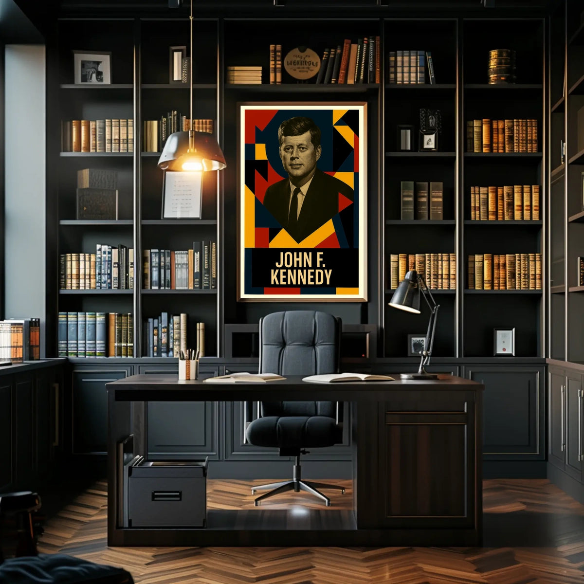 John F. Kennedy 35th President of the United States Abstract Pop Poster