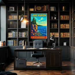 Lake Huron Travel Poster