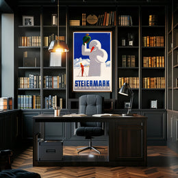 Steiermark Winter Wonderland Vintage Travel Poster PosterGoat