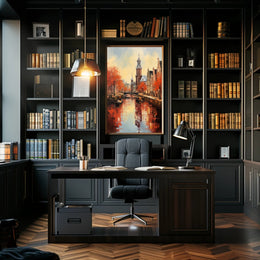 Autumn Reflections In A Canal Poster