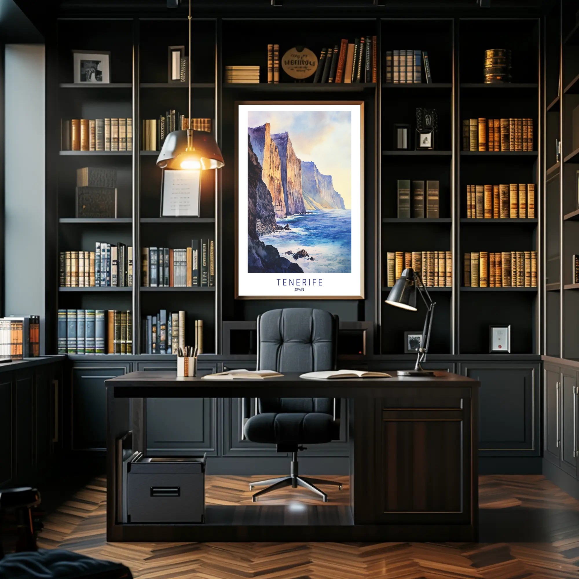 Majestic Cliffs of Tenerife Poster PosterGoat