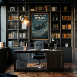 Brewster F2A Buffalo The Agile Warrior Poster
