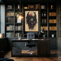 The Fiery Gaze Art Poster for Home Decor and Aesthetic Room Design PosterGoat