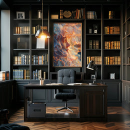 Mystical Wizard in Enchanted Library Poster PosterGoat