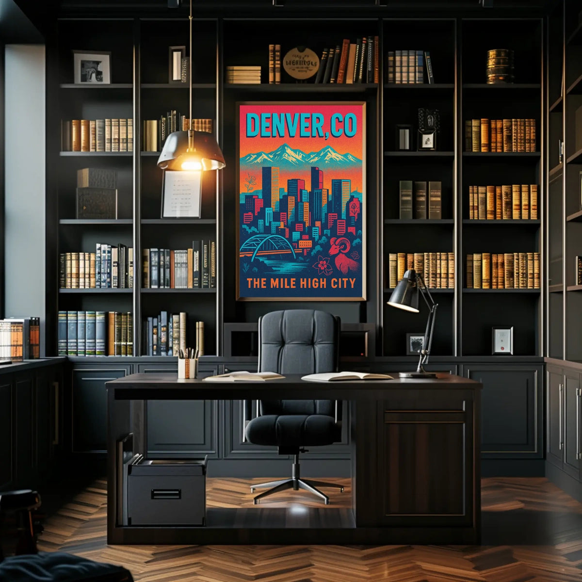 Denver, CO The Mile High City Poster