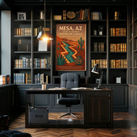Ancient Hohokam Canals in Mesa Cultural Heritage Poster