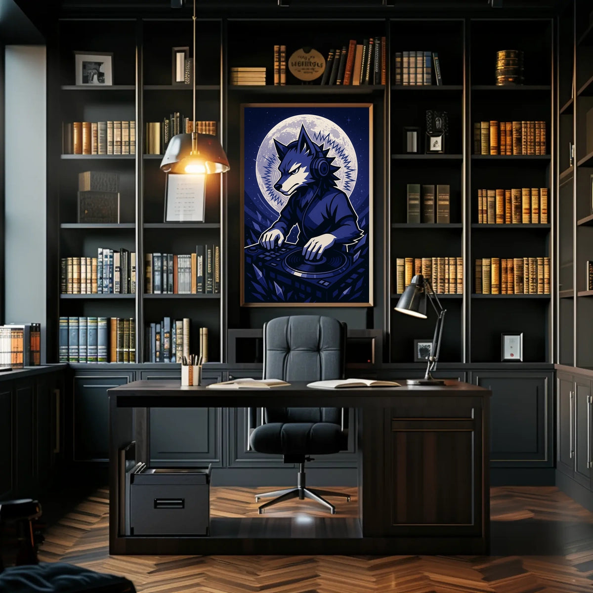 Dj Wolf Under The Moon Poster