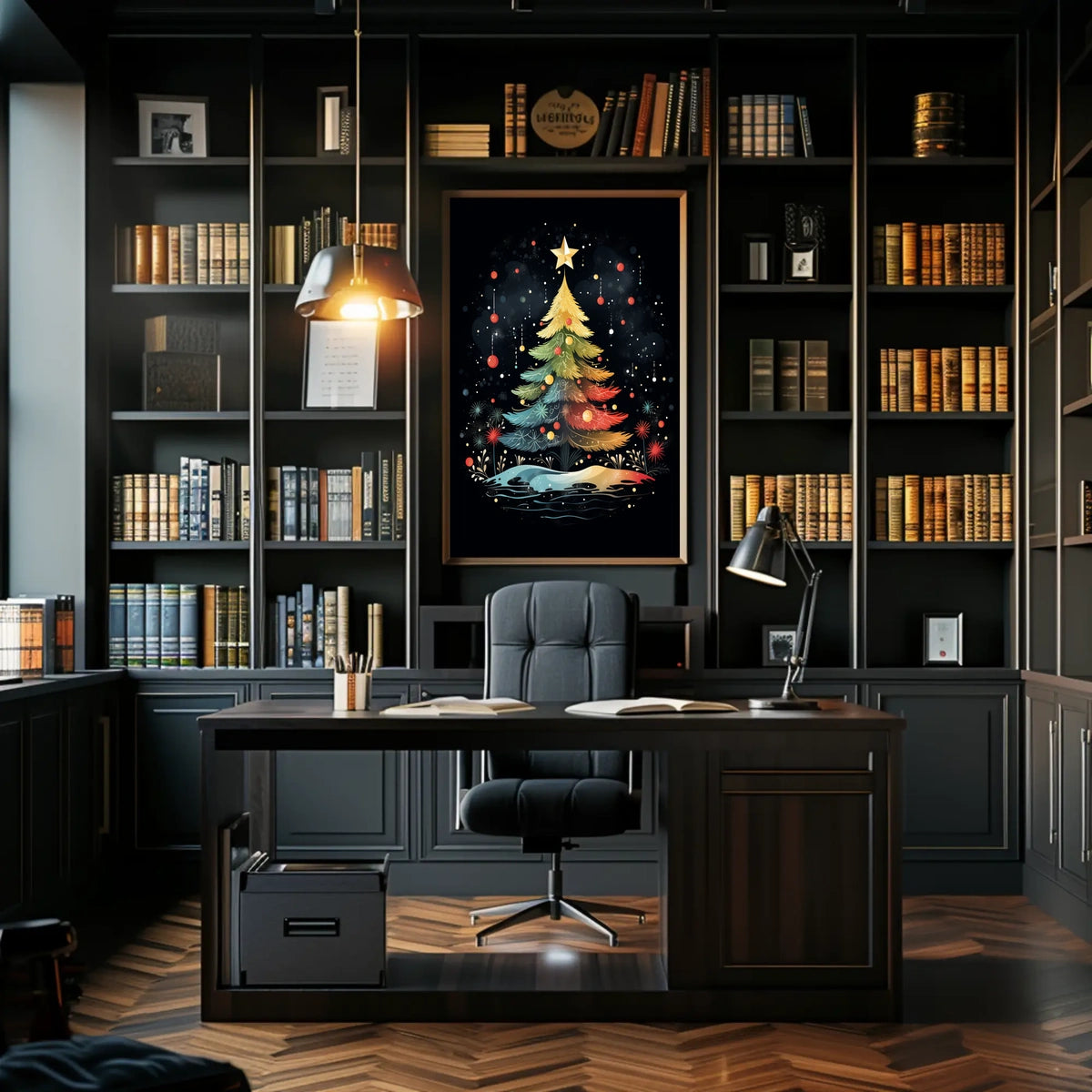 Enchanting Christmas Tree Poster: Festive Holiday Art