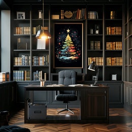 Enchanting Christmas Tree Poster: Festive Holiday Art