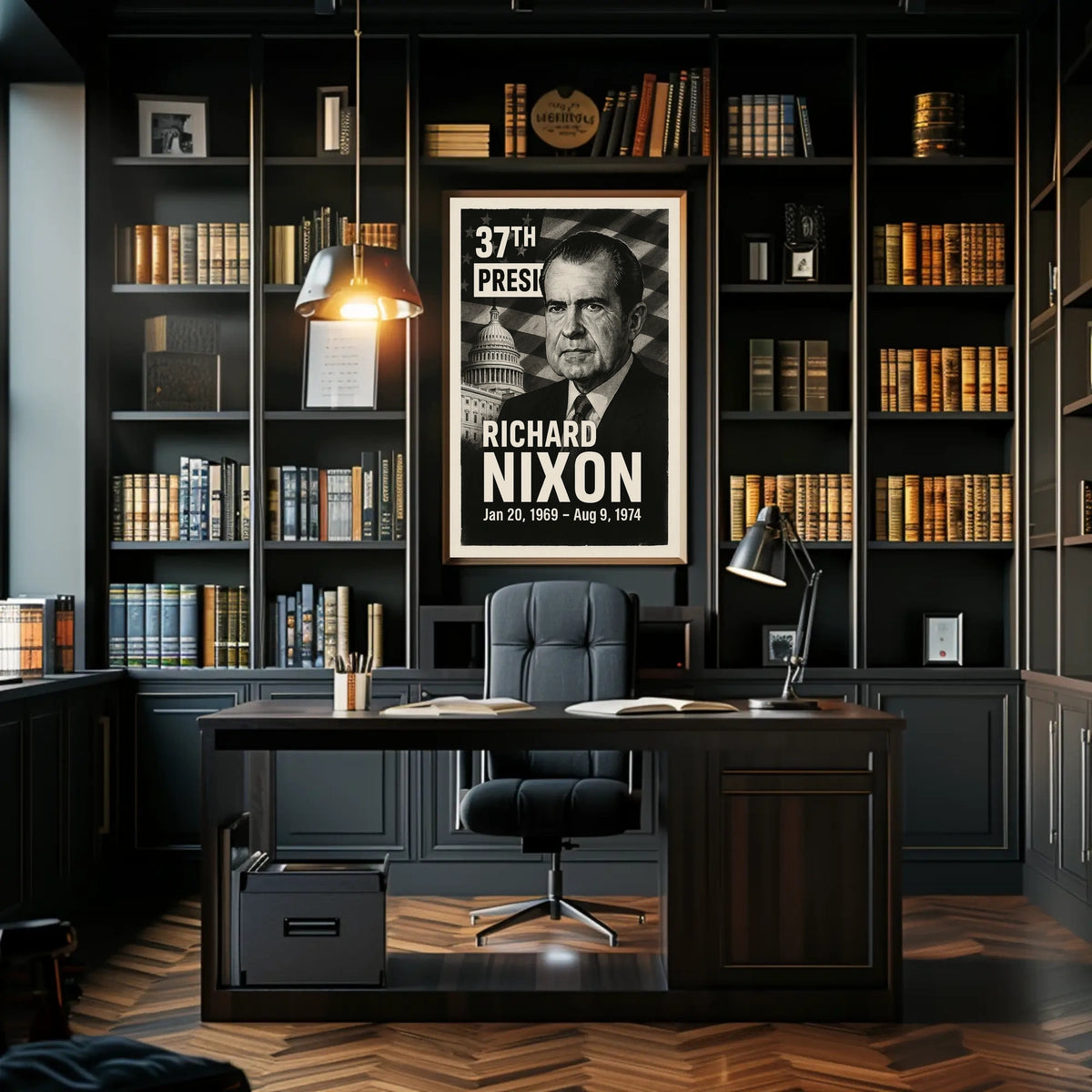 Richard Nixon 37th President of the United States Digital Montaje Poster