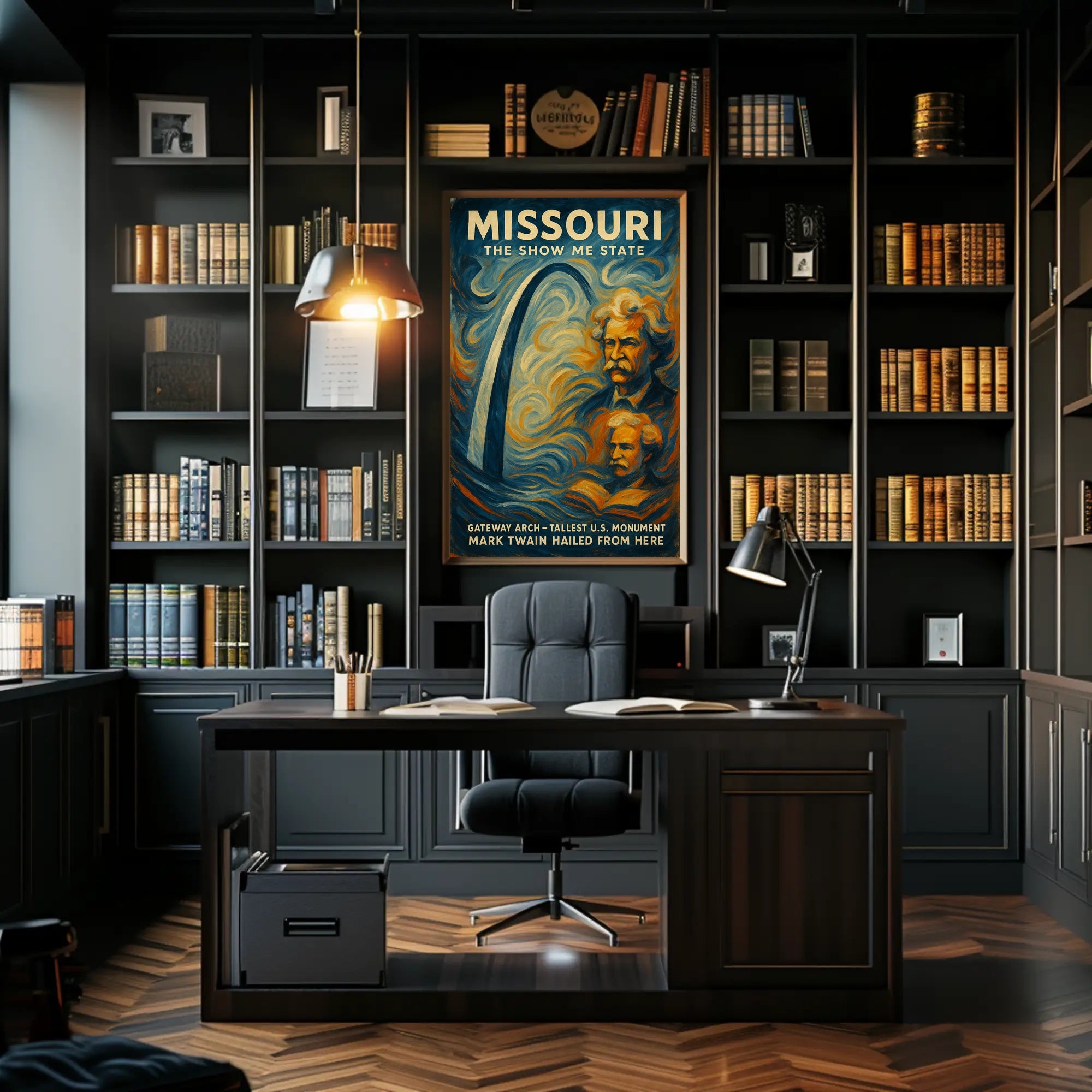 Missouri Gateway Arch Vintage Cultural or Heritage Poster