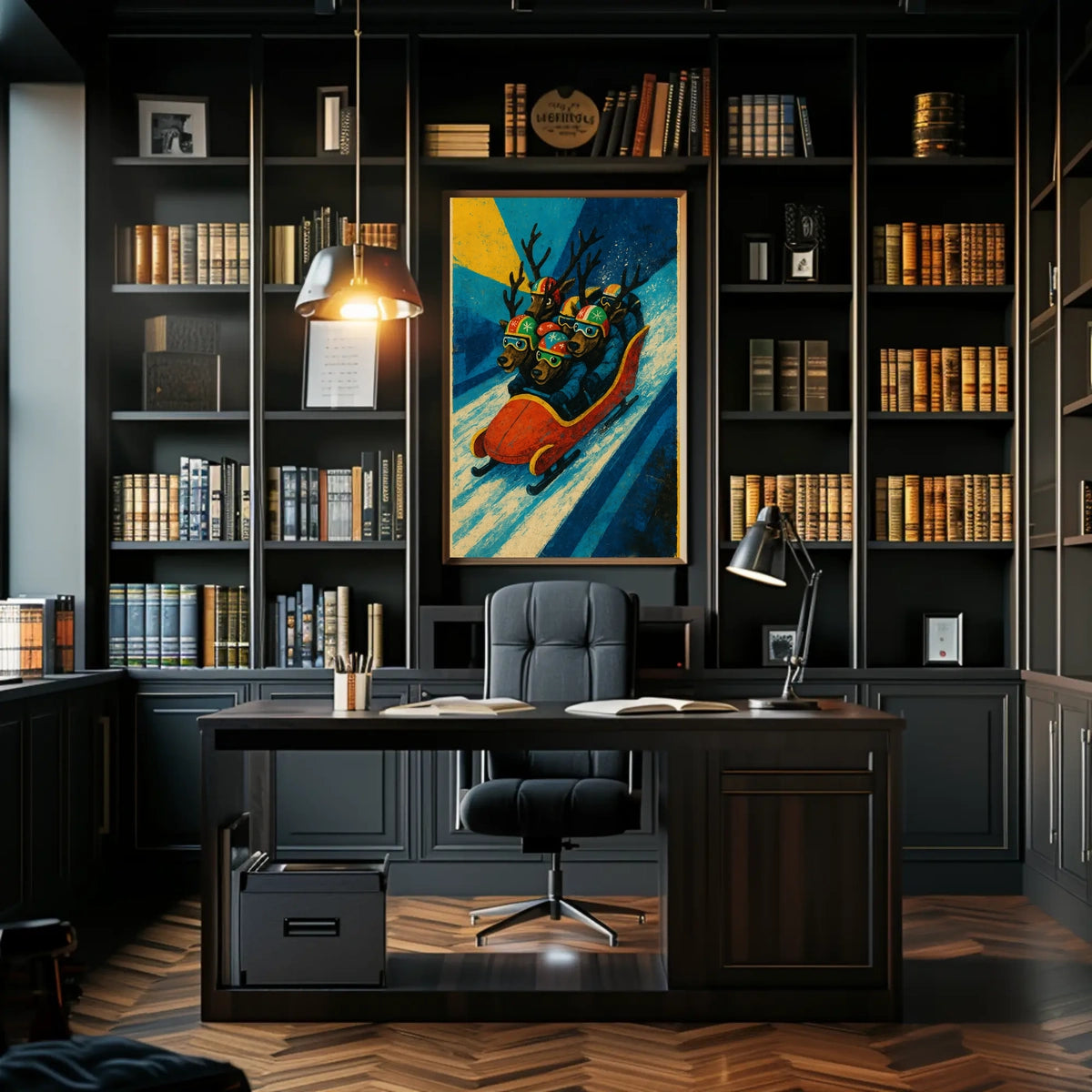 Reindeer Bobsled Adventure Poster