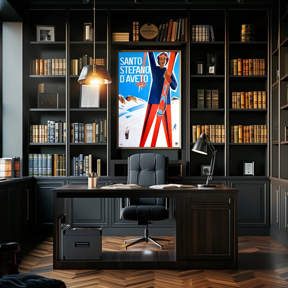 Santo Stefano dAveto Ski Poster