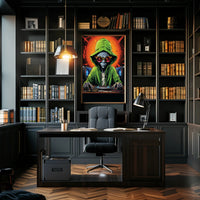 Alien Hacker In Action Poster