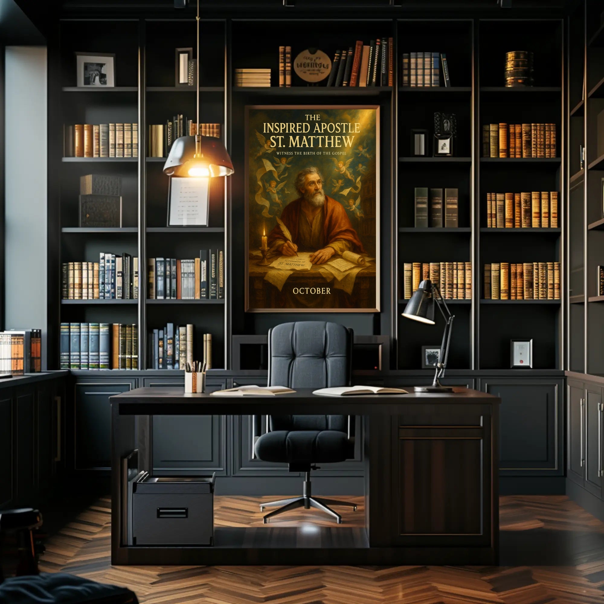The Inspired Apostle St. Matthew Poster