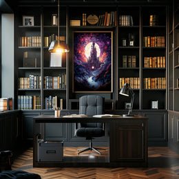 Enchanted Castle Under The Moon Poster