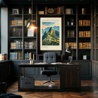 Machu Picchu Illustration Poster
