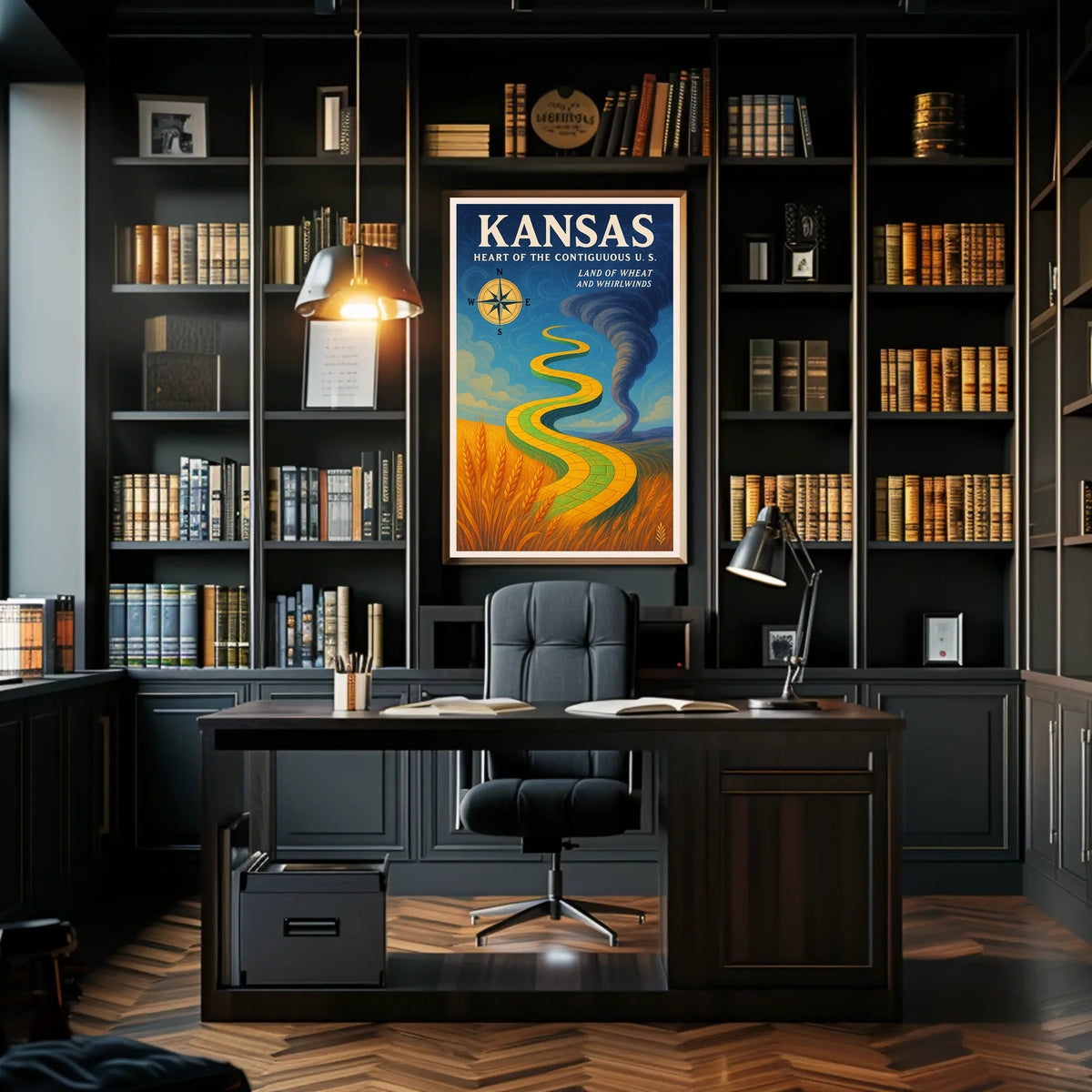 Kansas Heart of the Contiguous U.S Poster