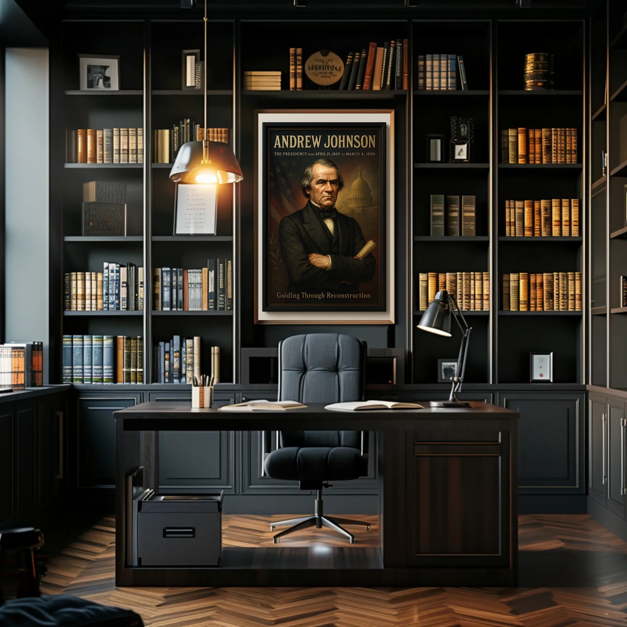 Andrew Johnson Vintage Presidential Historical Poster