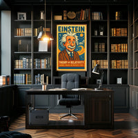 Albert Einstein Relativity Scenic Inspiration Poster