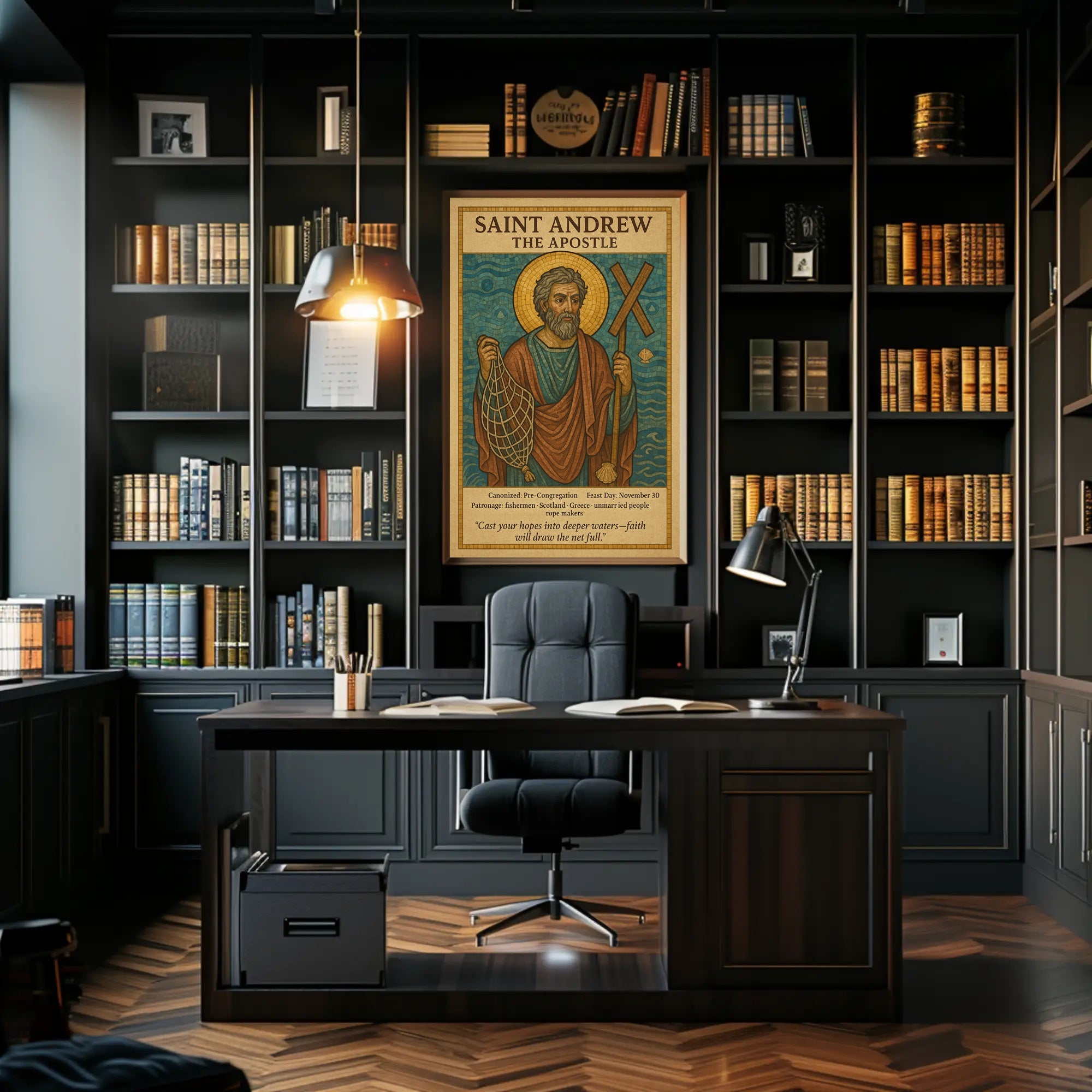 Saint Andrew Religious Icon Poster Cultural or Heritage Poster