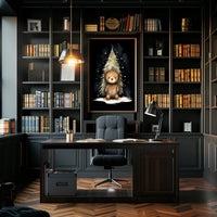 Cute Bear Winter Wonderland Watercolor Art Print