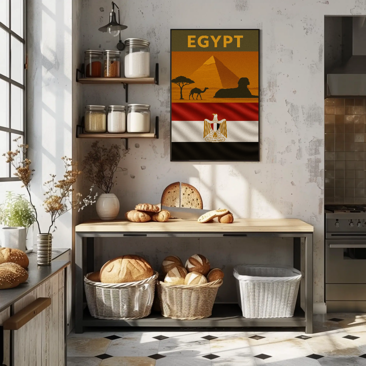 Egyptian Landscapes Vintage Travel Art Print Travel Poster
