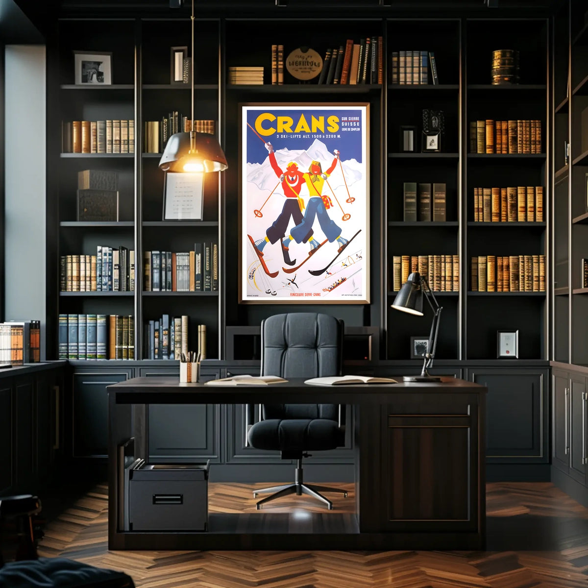 Crans Ski Resort Advertisement Poster