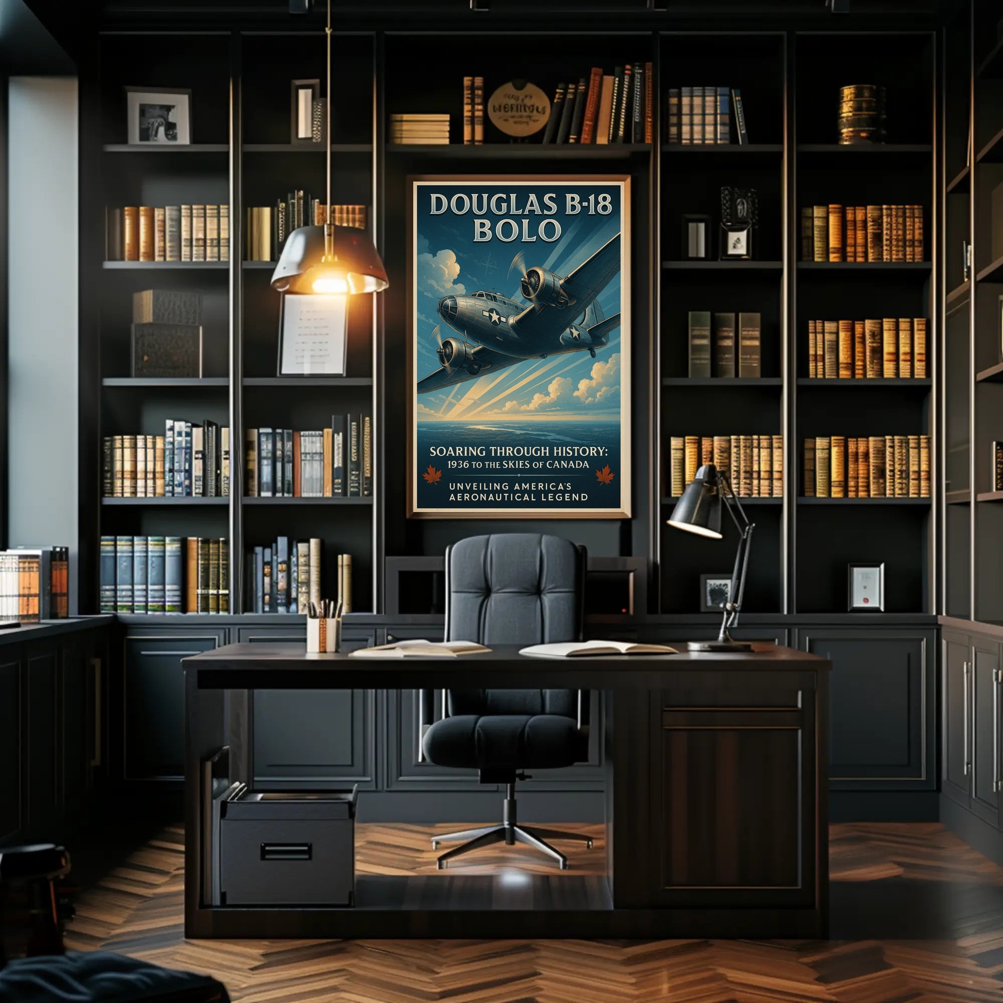 Douglas B18 Bolo Vintage Poster Print Aviation Wall Art