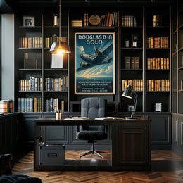 Douglas B18 Bolo Vintage Poster Print Aviation Wall Art