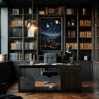 Starry Night Over The City Poster PosterGoat