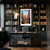 New York City Skyline Vibrant Urban Cityscape Poster PosterGoat