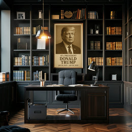 Donald Trump Collector Timeless Visionary Sepia Poster
