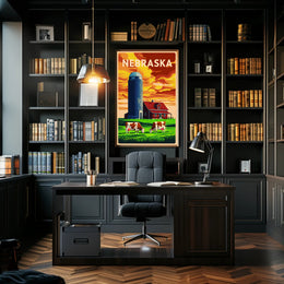 Nebraska Farm Scene Poster