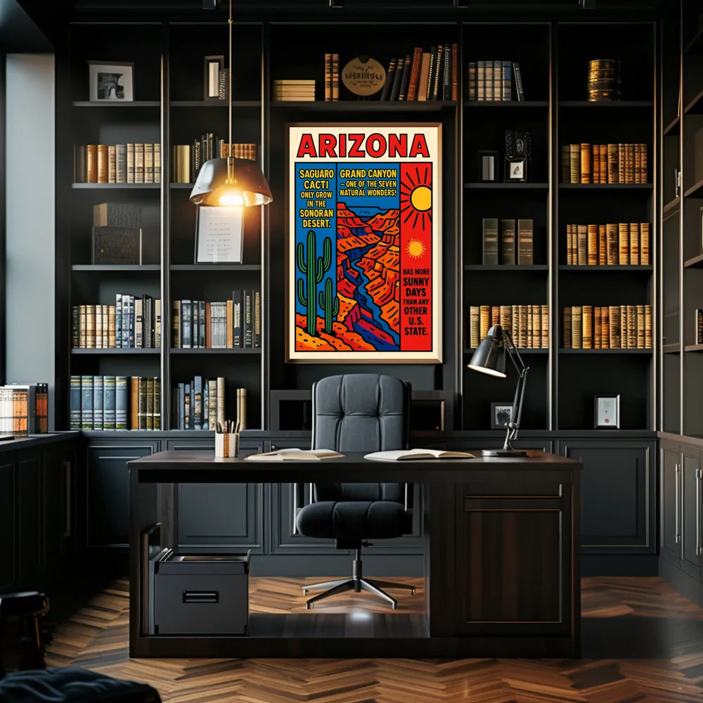 Arizona Saguaro and Grand Canyon Celebration Poster