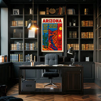 Arizona Saguaro and Grand Canyon Celebration Poster