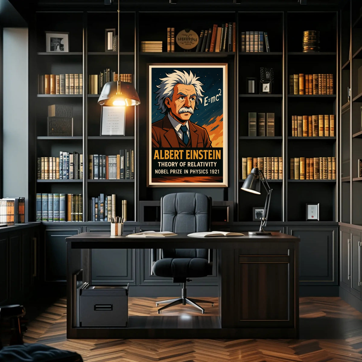 Einstein Relativity Modern Scenic Science Poster