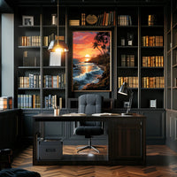 Tropical Sunset Serenity Poster