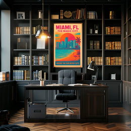 Miami, FL The Magic City Poster