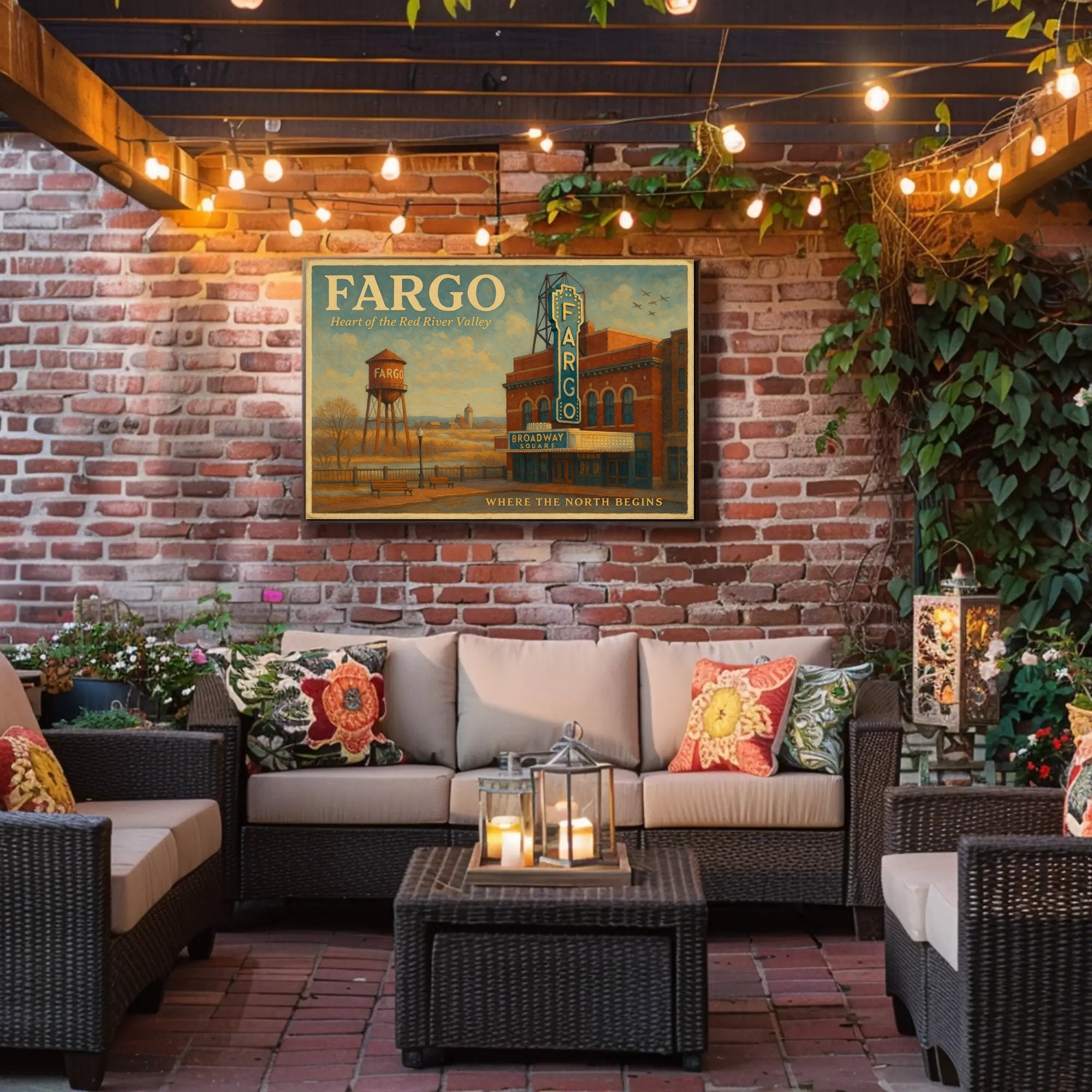 Fargo Travel Poster Where The North Begins