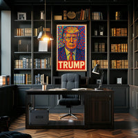 Donald Trump Vibrant Mosaic Legacy Poster